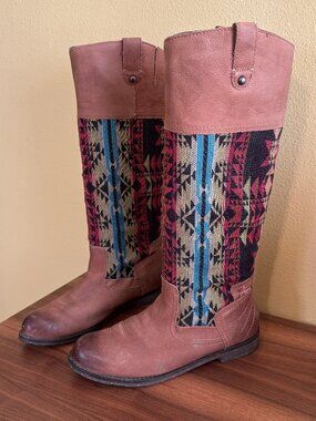 OTBT Women's Petaluma Riding Boot, Saddle Red